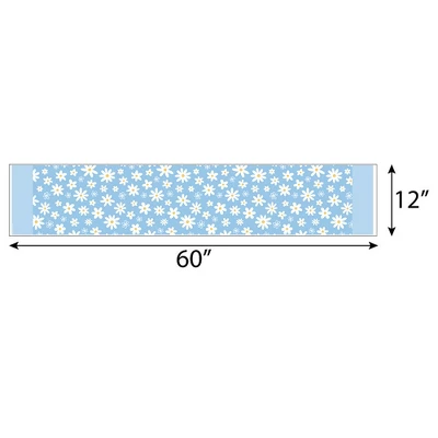 Big Dot Of Happiness Blue Daisy Flowers - Petite Floral Party Paper Table Runner - 12 X 60 Inches 2 Big Dot Of Happiness Blue Daisy Flowers - Petite Floral Party Paper Table Runner - 12 X 60 Inches - Image 2