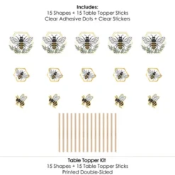 Big Dot Of Happiness Little Bumblebee - Bee Baby Shower Or Birthday Party Centerpiece Sticks - Table Toppers - Set Of 15 -Anagram Shop GUEST b35b13c3 9d4d 4308 a365 aabd22a191c3