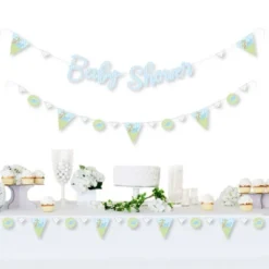 Big Dot Of Happiness Baby Boy Dinosaur - Baby Shower Letter Banner Decoration - 36 Banner Cutouts And Baby Shower Banner Letters