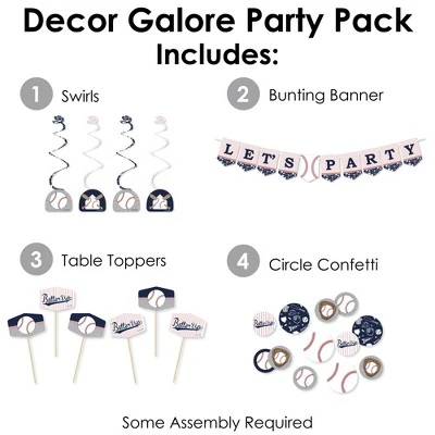 Big Dot Of Happiness Batter Up - Baseball - Baby Shower Or Birthday Party Supplies Decoration Kit - Decor Galore Party Pack - 51 Pieces 1 Big Dot Of Happiness Batter Up - Baseball - Baby Shower Or Birthday Party Supplies Decoration Kit - Decor Galore Party Pack - 51 Pieces