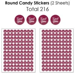 Big Dot Of Happiness Burgundy Elegantly Simple - Guest Party Favors Candy Favor Sticker Kit - 304 Pieces -Anagram Shop GUEST b4e5a635 882c 47e3 a2bb 8c09495872f2