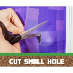 Ukonic Minecraft Purple Nether Portal Gateway Fabric Door Cling | 34 X 82 Inches -Anagram Shop GUEST b4f182e8 0f10 44af 8384 721ab2550ce0