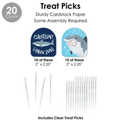 Big Dot Of Happiness Shark Zone - Jawsome Shark Party Or Birthday Party Favors And Cupcake Kit - Fabulous Favor Party Pack - 100 Pieces 9 Big Dot Of Happiness Shark Zone - Jawsome Shark Party Or Birthday Party Favors And Cupcake Kit - Fabulous Favor Party Pack - 100 Pieces -Anagram Shop GUEST b5184e91 08bc 4024 8822 14280af29125