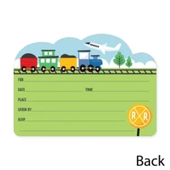 Big Dot Of Happiness Cars, Trains, And Airplanes - Shaped Fill-In Invitations - Transportation Birthday Party Invitation Cards With Envelopes - 12 Ct 7 Big Dot Of Happiness Cars, Trains, And Airplanes - Shaped Fill-In Invitations - Transportation Birthday Party Invitation Cards With Envelopes - 12 Ct -Anagram Shop GUEST b57ffd07 f3d0 463e 9b17 e53004da8f8f