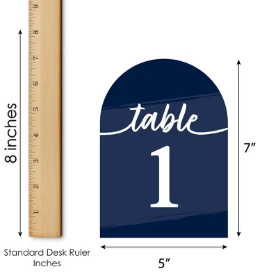 Big Dot Of Happiness Navy Blue Elegantly Simple - Wedding Receptions, Parties Or Events Double-Sided 5 X 7 Inches Cards - Table Numbers - 1-20 6 Big Dot Of Happiness Navy Blue Elegantly Simple - Wedding Receptions, Parties Or Events Double-Sided 5 X 7 Inches Cards - Table Numbers - 1-20 - Image 6
