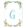 10ct "G" Monogram Floral Crest Note Cards Collections White