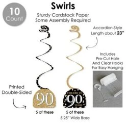 Big Dot Of Happiness Adult 90th Birthday - Gold - Birthday Party Supplies Decoration Kit - Decor Galore Party Pack - 51 Pieces -Anagram Shop GUEST b6ea4c7b f79c 43ab bc24 83f30cb1016d