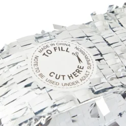 Blue Panda Small Silver Dog Bone Pinata With Pull Strings, Dog Birthday Party Supplies, Puppy Party Decorations, 16.8 X 10 X 3 In -Anagram Shop GUEST b77997ab 9d92 40a5 9e97 3c36d8127919