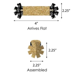 Big Dot Of Happiness Adult 40th Birthday - Gold - Birthday Party Paper Napkin Holder - Napkin Rings - Set Of 24 -Anagram Shop GUEST b8112abd 8606 47b8 828b 51717600d81e