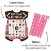Big Dot Of Happiness Pink Gone Hunting - Picture Bingo Cards And Markers - Deer Hunting Girl Camo Baby Shower Shaped Bingo Game - Set Of 18