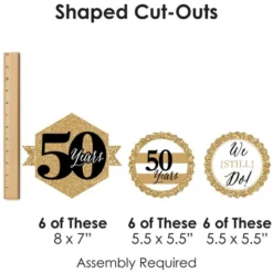 Big Dot Of Happiness We Still Do - 50th Wedding Anniversary - Hanging Anniversary Party Tissue Decoration Kit - Paper Fans - Set Of 9 -Anagram Shop GUEST b86ec229 db0c 4a95 9c84 2aefed25870a