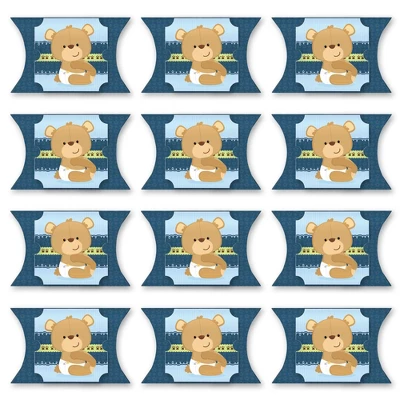 Big Dot Of Happiness Baby Boy Teddy Bear - Favor Gift Boxes - Baby Shower Large Pillow Boxes - Set Of 12 3 Big Dot Of Happiness Baby Boy Teddy Bear - Favor Gift Boxes - Baby Shower Large Pillow Boxes - Set Of 12 - Image 3