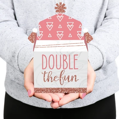 Big Dot Of Happiness It's Twin Girls - Treat Box Party Favors - Pink And Rose Gold Twins Baby Shower Goodie Gable Boxes - Set Of 12 6 Big Dot Of Happiness It's Twin Girls - Treat Box Party Favors - Pink And Rose Gold Twins Baby Shower Goodie Gable Boxes - Set Of 12 - Image 6