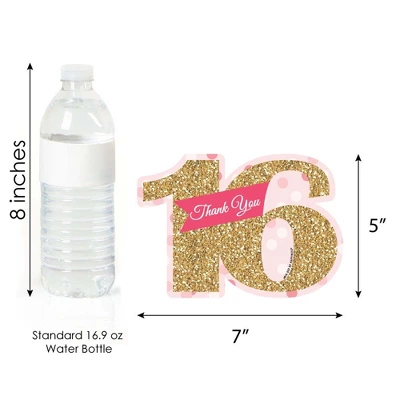 Big Dot Of Happiness Sweet 16 - Shaped Thank You Cards - 16th Birthday Party Thank You Note Cards With Envelopes - Set Of 12 4 Big Dot Of Happiness Sweet 16 - Shaped Thank You Cards - 16th Birthday Party Thank You Note Cards With Envelopes - Set Of 12 - Image 4