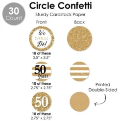 Big Dot Of Happiness We Still Do - 50th Wedding Anniversary - Anniversary Party Supplies Decoration Kit - Decor Galore Party Pack - 51 Pieces -Anagram Shop GUEST b9868fec 1792 4b49 be4c b81d5e727f66