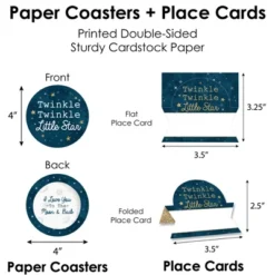Big Dot Of Happiness Twinkle Twinkle Little Star - Baby Shower Or Birthday Party Paper Charger & Table Decorations Chargerific Kit For 8 -Anagram Shop GUEST ba625329 eba2 437f 9b09 794308bff7ae