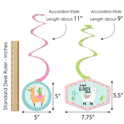 Big Dot Of Happiness Whole Llama Fun - Llama Fiesta Baby Shower Or Birthday Party Hanging Decor - Party Decoration Swirls - Set Of 40 5 Big Dot Of Happiness Whole Llama Fun - Llama Fiesta Baby Shower Or Birthday Party Hanging Decor - Party Decoration Swirls - Set Of 40 - Image 5