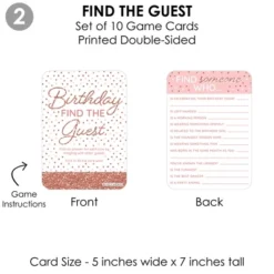 Big Dot Of Happiness Pink Rose Gold Birthday - 4 Happy Birthday Party Games - 10 Cards Each - Gamerific Bundle -Anagram Shop GUEST bbb0a659 2124 4edf 8319 abf814f8339c
