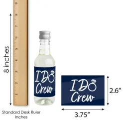 Big Dot Of Happiness Navy Blue Elegantly Simple - Mini Wine & Champagne Bottle Label Stickers - Wedding Or Bridal Shower Guest Party Favor Gift 16 Ct -Anagram Shop GUEST bd131b80 5458 4fa1 b474 0d98e4c13669