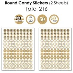 Big Dot Of Happiness We Still Do - 50th Wedding Anniversary - Anniversary Party Candy Favor Sticker Kit - 304 Pieces 8 Big Dot Of Happiness We Still Do - 50th Wedding Anniversary - Anniversary Party Candy Favor Sticker Kit - 304 Pieces -Anagram Shop GUEST bd177d2c fe2b 4b22 b64a 1170cf2cd64a