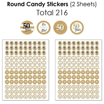 Big Dot Of Happiness We Still Do - 50th Wedding Anniversary - Anniversary Party Candy Favor Sticker Kit - 304 Pieces 3 Big Dot Of Happiness We Still Do - 50th Wedding Anniversary - Anniversary Party Candy Favor Sticker Kit - 304 Pieces - Image 3