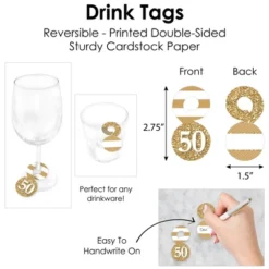 Big Dot Of Happiness We Still Do - 50th Wedding Anniversary - Anniversary Party Paper Charger & Table Decorations Chargerific Kit For 8 -Anagram Shop GUEST bd9e9fca 49a8 4055 ab3f f8e03c57a9e7