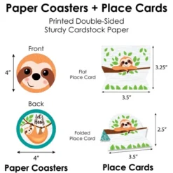 Big Dot Of Happiness Let’s Hang - Sloth - Baby Shower Or Birthday Party Paper Charger & Table Decorations Chargerific Kit For 8 -Anagram Shop GUEST bdfe4109 4b01 4e05 bd00 4c16b64da43a