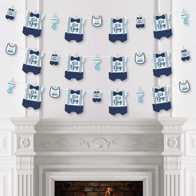 Big Dot Of Happiness It's A Boy - Blue Baby Shower DIY Decorations - Clothespin Garland Banner - 44 Pieces 2 Big Dot Of Happiness It's A Boy - Blue Baby Shower DIY Decorations - Clothespin Garland Banner - 44 Pieces - Image 2