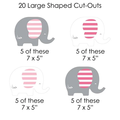 Big Dot Of Happiness Pink Elephant - Girl Baby Shower Or Birthday Party DIY Decorations - Clothespin Garland Banner - 44 Pieces 5 Big Dot Of Happiness Pink Elephant - Girl Baby Shower Or Birthday Party DIY Decorations - Clothespin Garland Banner - 44 Pieces - Image 5