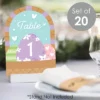 Big Dot Of Happiness Spring Easter Bunny - Happy Easter Party Double-Sided 5 X 7 Inches Cards - Table Numbers - 1-20
