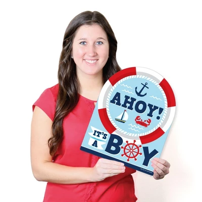 Big Dot Of Happiness Ahoy It's A Boy - Outdoor Lawn Sign - Nautical Baby Shower Yard Sign - 1 Piece 5 Big Dot Of Happiness Ahoy It's A Boy - Outdoor Lawn Sign - Nautical Baby Shower Yard Sign - 1 Piece - Image 5