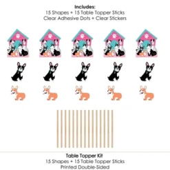Big Dot Of Happiness Pawty Like A Puppy Girl - Pink Dog Baby Shower Or Birthday Party Centerpiece Sticks - Table Toppers - Set Of 15 -Anagram Shop GUEST bfd3678b d9c3 41a2 9c45 d7342dd77cc8
