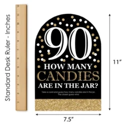 Big Dot Of Happiness Adult 90th Birthday - Gold - How Many Candies Birthday Party Game - 1 Stand And 40 Cards - Candy Guessing Game -Anagram Shop GUEST c122b0ef 4e12 4322 bfb7 c4bb6be81ab6
