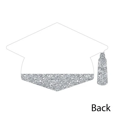 Big Dot Of Happiness Silver - Tassel Worth The Hassle - Shaped Thank You Cards - Graduation Party Thank You Note Cards With Envelopes - Set Of 12 3 Big Dot Of Happiness Silver - Tassel Worth The Hassle - Shaped Thank You Cards - Graduation Party Thank You Note Cards With Envelopes - Set Of 12 - Image 3
