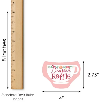 Big Dot Of Happiness Floral Let's Par-Tea - Diaper Shaped Raffle Ticket Inserts - Garden Tea Party Baby Shower Diaper Raffle Game - Set Of 24 2 Big Dot Of Happiness Floral Let's Par-Tea - Diaper Shaped Raffle Ticket Inserts - Garden Tea Party Baby Shower Diaper Raffle Game - Set Of 24 - Image 2