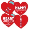 Big Dot Of Happiness Happy Heartiversary - Hearts Decorations DIY CHD Awareness Essentials - Set Of 20