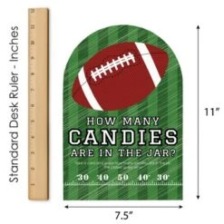 Big Dot Of Happiness End Zone - Football - How Many Candies Baby Shower Or Birthday Party Game - 1 Stand And 40 Cards - Candy Guessing Game -Anagram Shop GUEST c332b7a4 1ebd 4d03 bc0c 543d1a70a144