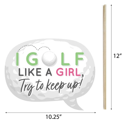 Big Dot Of Happiness Golf Girl - Pink Birthday Party Or Baby Shower Photo Booth Props Kit - 20 Count 5 Big Dot Of Happiness Golf Girl - Pink Birthday Party Or Baby Shower Photo Booth Props Kit - 20 Count - Image 5