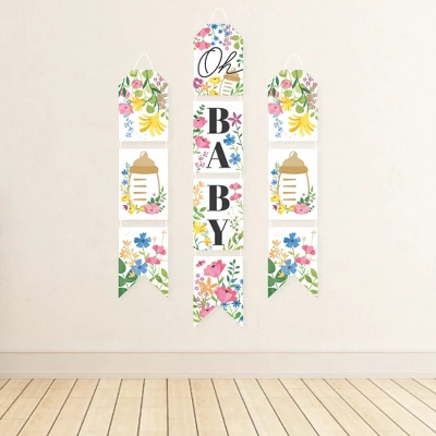 Big Dot Of Happiness Wildflowers Baby - Hanging Vertical Paper Door Banners - Boho Floral Baby Shower Wall Decoration Kit - Indoor Door Decor 2 Big Dot Of Happiness Wildflowers Baby - Hanging Vertical Paper Door Banners - Boho Floral Baby Shower Wall Decoration Kit - Indoor Door Decor - Image 2