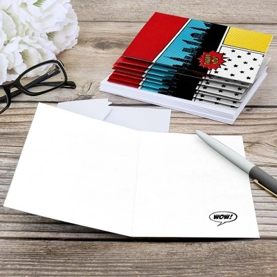 Big Dot Of Happiness Bam Superhero - Baby Shower Or Birthday Party Thank You Cards (8 Count) 3 Big Dot Of Happiness Bam Superhero - Baby Shower Or Birthday Party Thank You Cards (8 Count) - Image 3