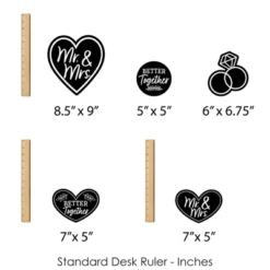 Big Dot Of Happiness Mr. And Mrs. - Black And White Wedding Or Bridal Shower Centerpiece Sticks - Showstopper Table Toppers - 35 Pieces -Anagram Shop GUEST c5177c2d 7d6b 455d b51a 230dbddf8ea4