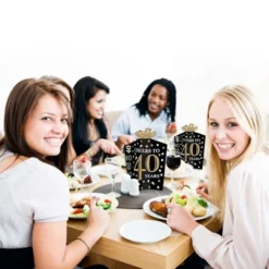 Big Dot Of Happiness Adult 40th Birthday - Gold - Table Decorations - Birthday Party Fold And Flare Centerpieces - 10 Count -Anagram Shop GUEST c5351985 3a95 4361 b1fc 1a707bc90f87