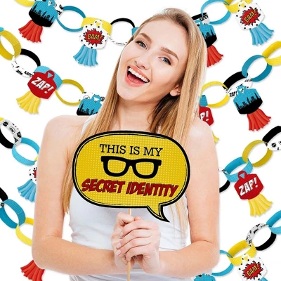 Big Dot Of Happiness Bam Superhero - Banner And Photo Booth Decorations - Baby Shower Or Birthday Party Supplies Kit - Doterrific Bundle 1 Big Dot Of Happiness Bam Superhero - Banner And Photo Booth Decorations - Baby Shower Or Birthday Party Supplies Kit - Doterrific Bundle