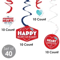 Big Dot Of Happiness Happy Heartiversary - CHD Awareness Hanging Decor - Party Decoration Swirls - Set Of 40 -Anagram Shop GUEST c65e3749 e1b9 4e45 8001 5dad9b4e69cf