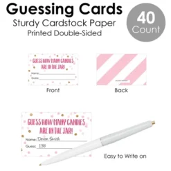 Big Dot Of Happiness Little Princess Crown - How Many Candies Pink Baby Shower Or Birthday Party Game - 1 Stand And 40 Cards - Candy Guessing Game -Anagram Shop GUEST c6a1af19 2e7b 4881 9188 5ed9b5772447