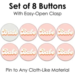 Big Dot Of Happiness Bride's Babes - 3 Inch Bachelorette Party Badge - Pinback Buttons - Set Of 8 9 Big Dot Of Happiness Bride's Babes - 3 Inch Bachelorette Party Badge - Pinback Buttons - Set Of 8 -Anagram Shop GUEST c6a5d423 ce99 4068 981f 8ce0d4e91059