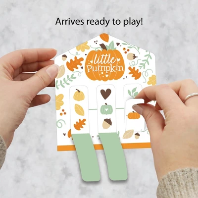 Big Dot Of Happiness Little Pumpkin - Fall Birthday Party Or Baby Shower Game Pickle Cards - Pull Tabs 3-in-a-Row - Set Of 12 1 Big Dot Of Happiness Little Pumpkin - Fall Birthday Party Or Baby Shower Game Pickle Cards - Pull Tabs 3-in-a-Row - Set Of 12