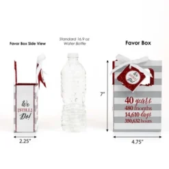 Big Dot Of Happiness We Still Do - 40th Wedding Anniversary Party Favor Boxes - Set Of 12