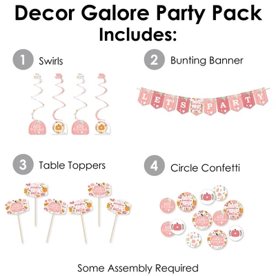 Big Dot Of Happiness Girl Little Pumpkin - Fall Birthday Party Or Baby Shower Supplies Decoration Kit - Decor Galore Party Pack - 51 Pieces 1 Big Dot Of Happiness Girl Little Pumpkin - Fall Birthday Party Or Baby Shower Supplies Decoration Kit - Decor Galore Party Pack - 51 Pieces