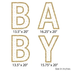 Big Dot Of Happiness Baby Neutral - Large Baby Shower Decorations - Baby - Outdoor Letter Banner -Anagram Shop GUEST cb101139 db37 441f 803a ec61b2f54146